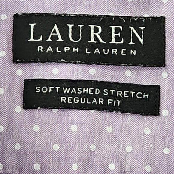 Lauren Ralph Lauren Black Label Shirt Men's L Soft Washed Stretch Regular Fit - Picture 8 of 16